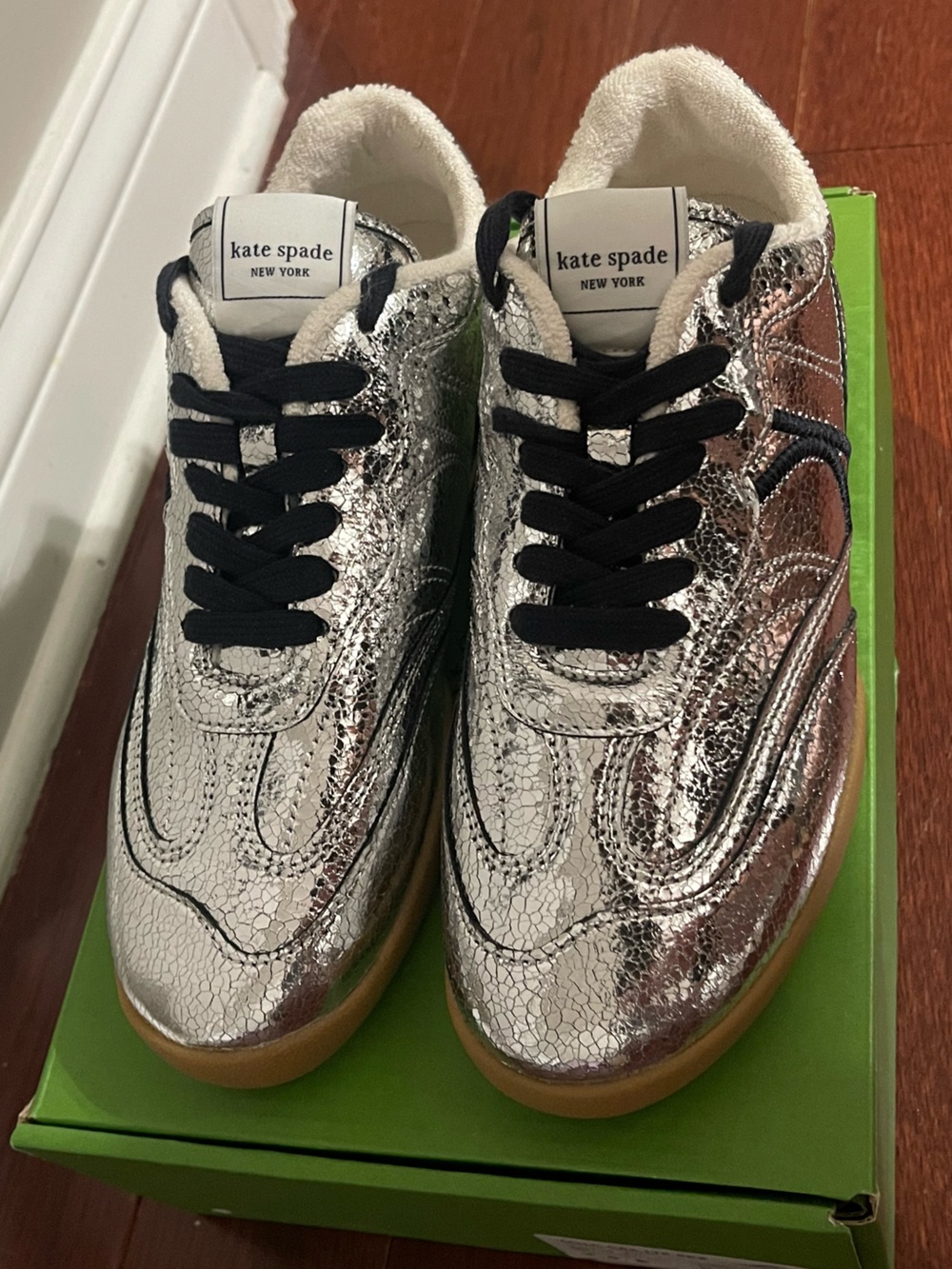 Kate Spade Silver Sneakers With Navy Accents ๐๐๐ฅ - Picture 9 of 13